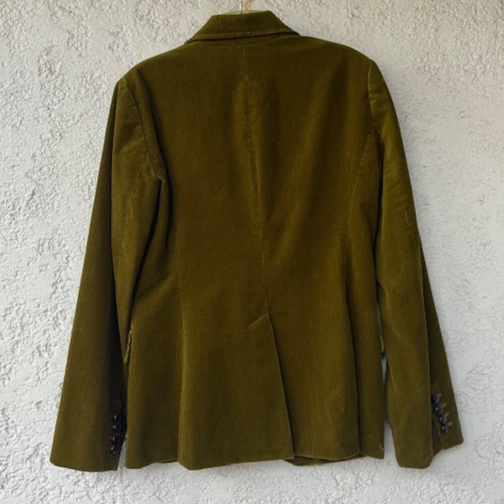 Vintage J. Crew Olive Corduroy 100% Cotton Blazer – NWOT - Picture 5 of 9